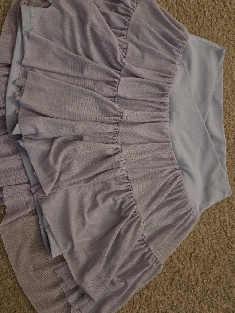 Womens Blogilates Lavender Ruffled Tiered Skirt